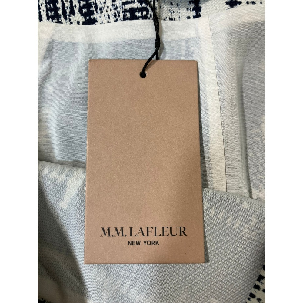 NWT‎ M.M.LaFleur Noho 1.0 Skirt Size 10 Cubist Jacquard Ivory Galaxy Blue Casual - Picture 9 of 16